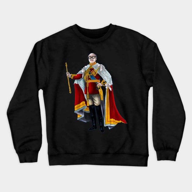 King Danny DeVito Crewneck Sweatshirt by Harley Warren